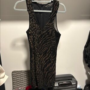 All Saints Black Sleeveless Bodycon Mini Dress